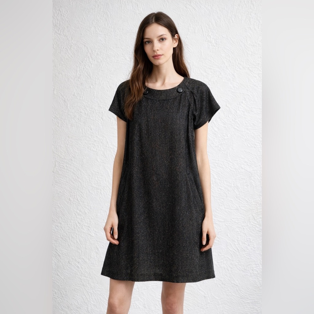 Worthington Sparkly Charcoal A-Line Dress |Size 4